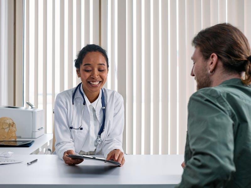 Friendly medical professional